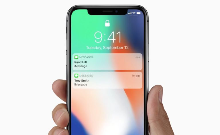 telefono movil con notificacion de mensaje